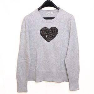 <NWOT>GAP Gray Heart Sweater